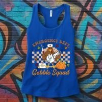 Thanksgiving Er Nurse Emergency Dept Departt Gobble Squad Gift Women's Tank Top thumb 3