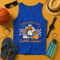 Thanksgiving Er Nurse Emergency Dept Departt Gobble Squad Gift Tank Top thumb 4