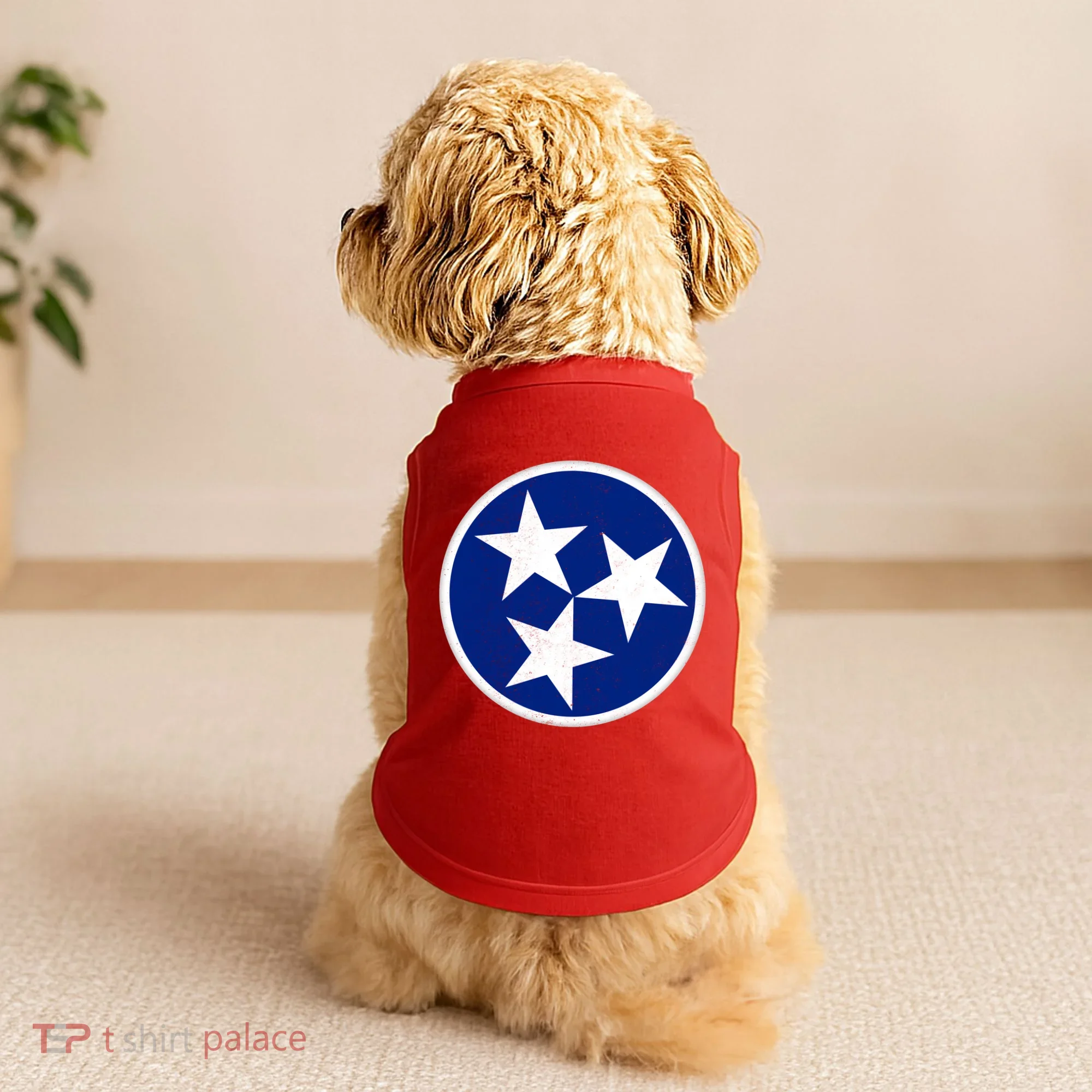 Tennessee Flag Vintage Distressed Doggie Tank