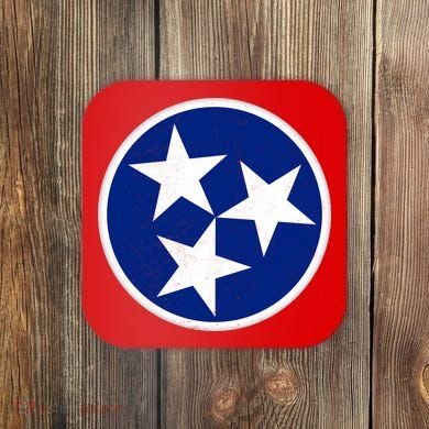 Tennessee Flag Vintage Distressed Coaster