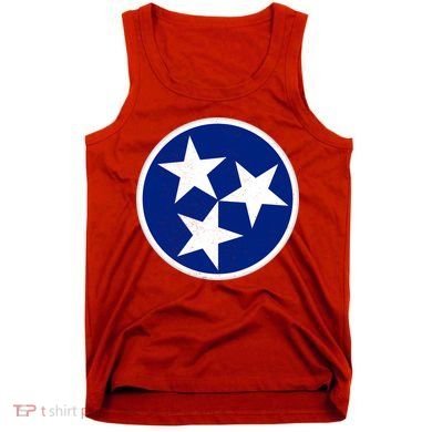 Tennessee Flag Vintage Distressed Tank Top