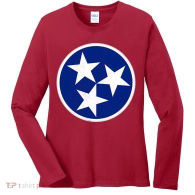 Tennessee Flag Vintage Distressed Women's Long Sleeve Shirt