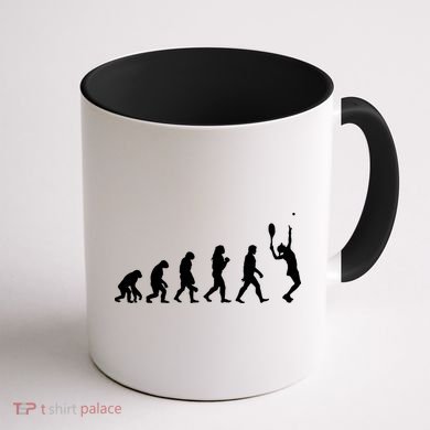 Tennis Evolution Coffee Mug back