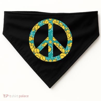 Tennis Peace Sign USA-Made Doggie Bandana