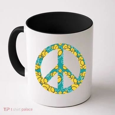 Tennis Peace Sign Coffee Mug