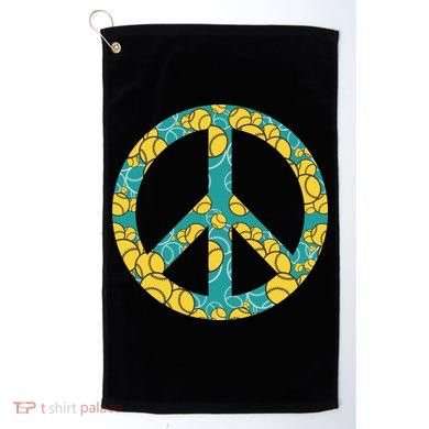 Tennis Peace Sign Golf Towel