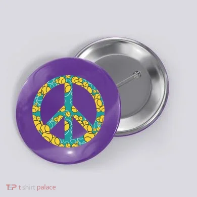 Tennis Peace Sign Button