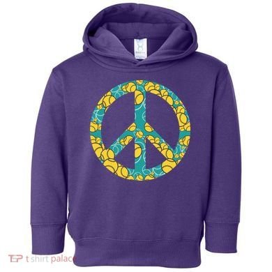 Tennis Peace Sign Toddler Hoodie