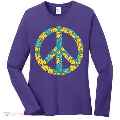Tennis Peace Sign Women's Long Sleeve Shirt