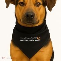 The Evolution Of Money Bitcoin Btc Crypto Cryptocurrency USA-Made Doggie Bandana thumb 1