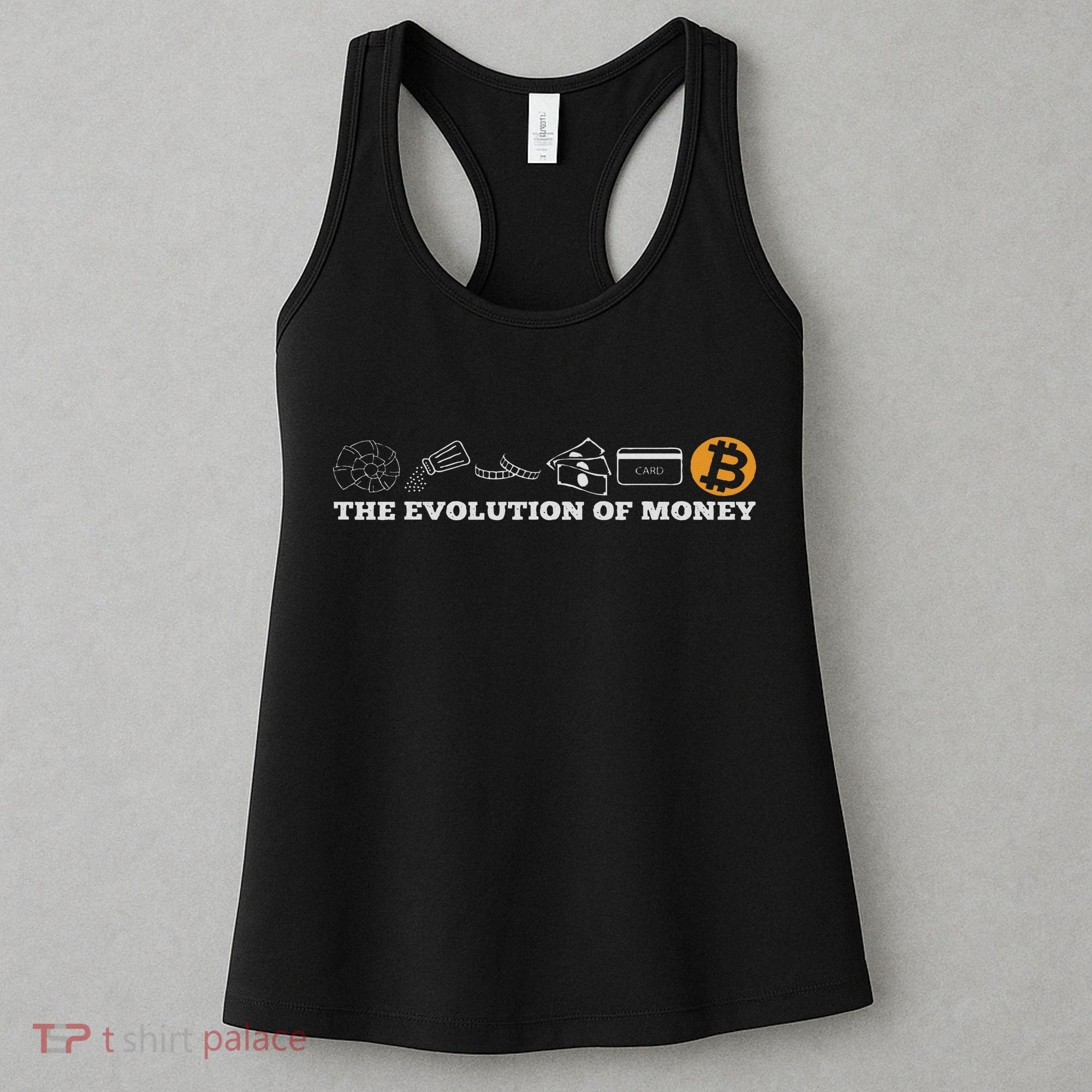 The Evolution Of Money Bitcoin Btc Crypto Cryptocurrency Women's Tank Top