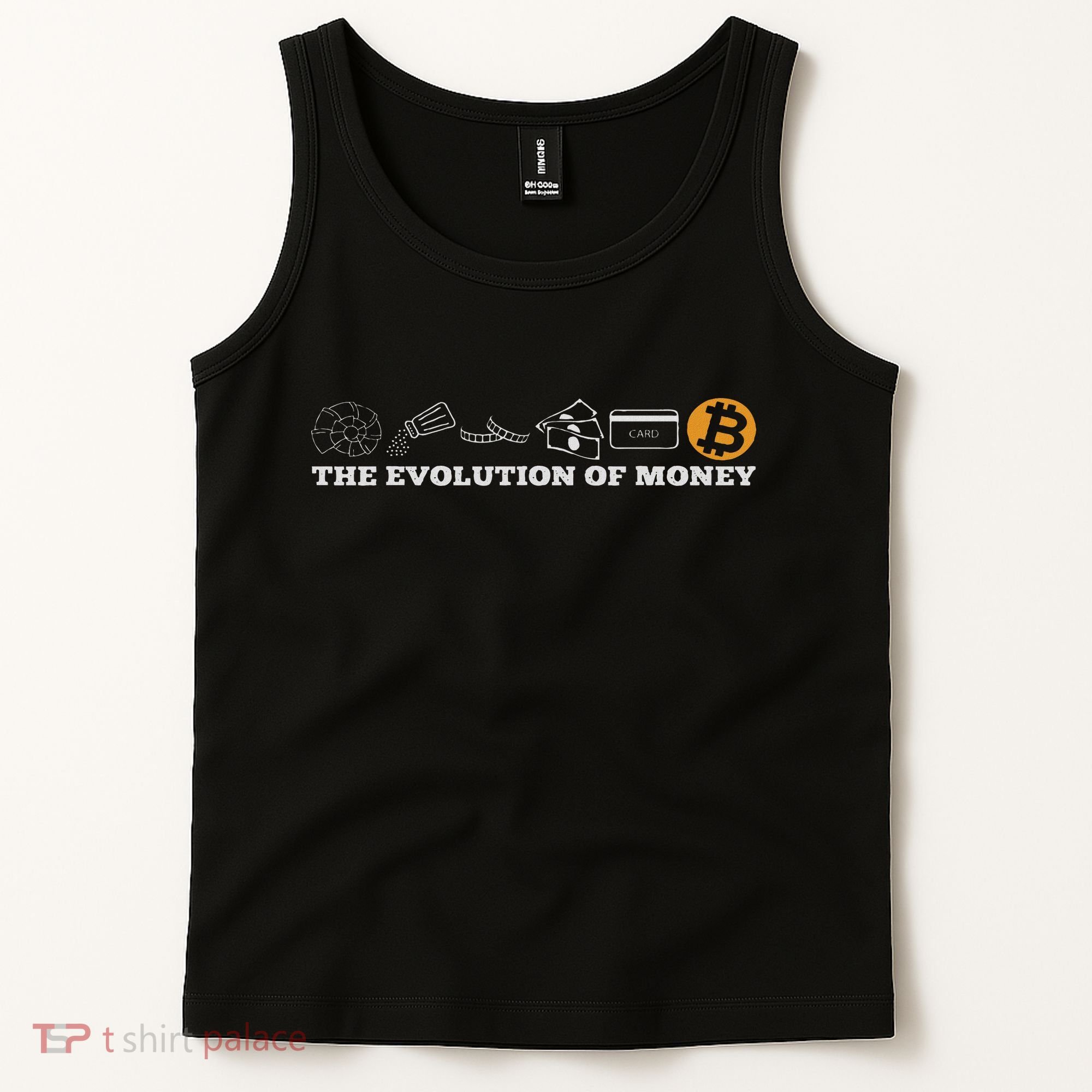 The Evolution Of Money Bitcoin Btc Crypto Cryptocurrency Tank Top