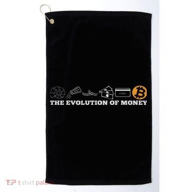 The Evolution Of Money Bitcoin Btc Crypto Cryptocurrency Golf Towel