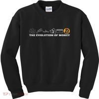 The Evolution Of Money Bitcoin Btc Crypto Cryptocurrency Kids Sweatshirt thumb 0