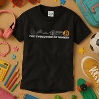 The Evolution Of Money Bitcoin Btc Crypto Cryptocurrency Kids T-Shirt thumb 3