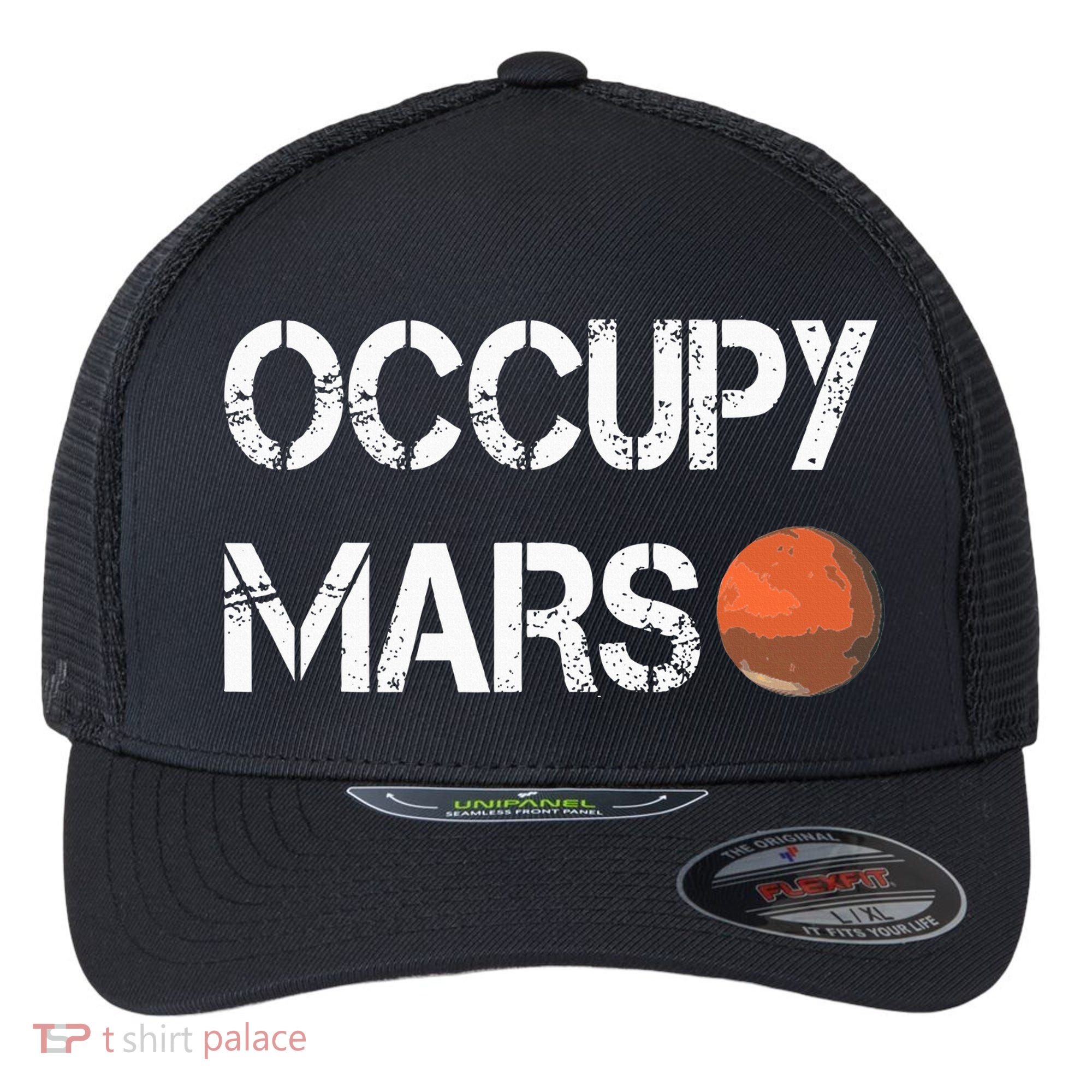 The Explorer Occupy Mars Space Flexfit Unipanel Trucker Cap