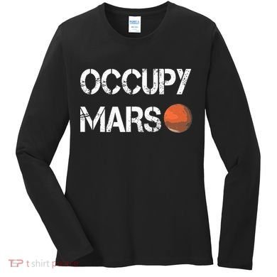 The Explorer Occupy Mars Space Women's Long Sleeve Shirt