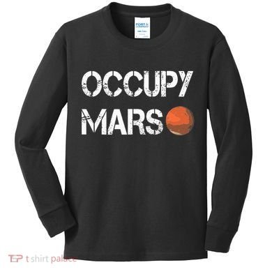 The Explorer Occupy Mars Space Kids Long Sleeve Shirt
