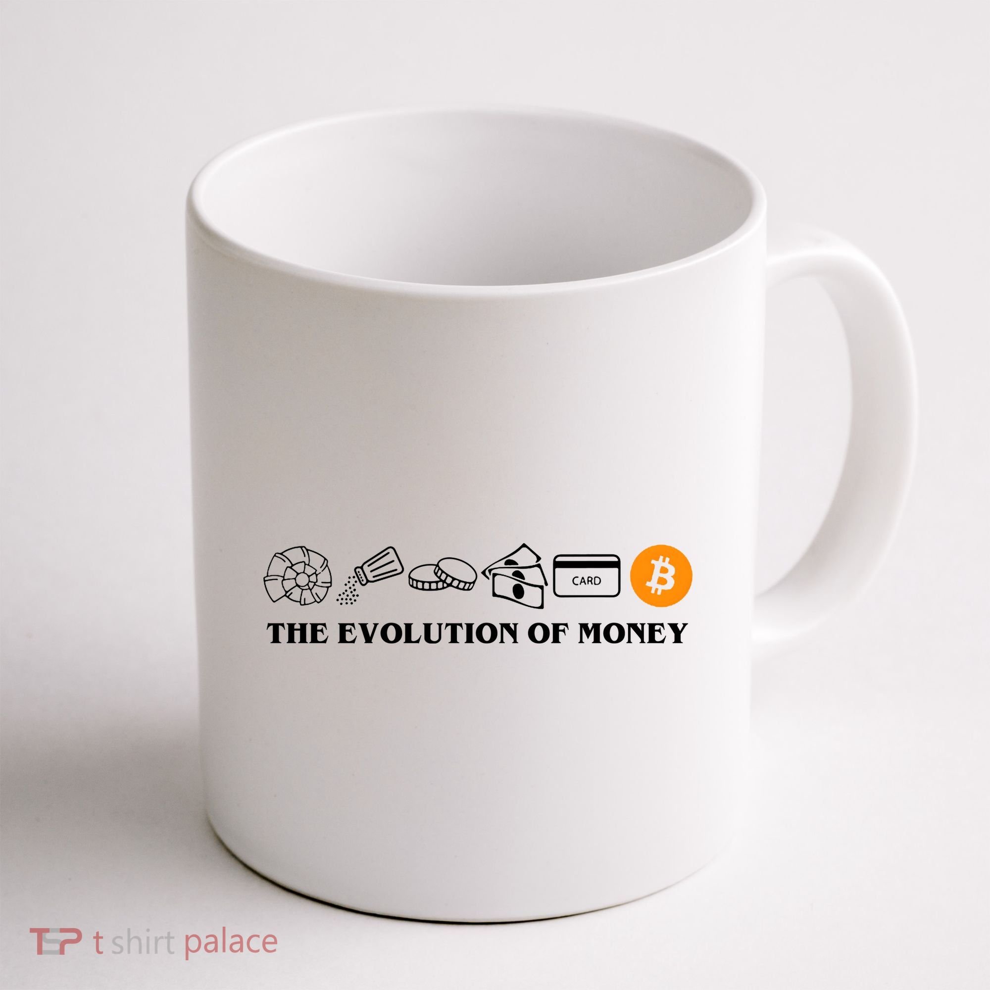 The Evolution Of Money Bitcoin Crypto Coffee Mug