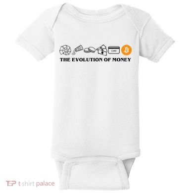 The Evolution Of Money Bitcoin Crypto Baby Bodysuit