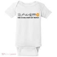 The Evolution Of Money Bitcoin Crypto Baby Bodysuit thumb 0