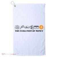 The Evolution Of Money Bitcoin Crypto Golf Towel thumb 0