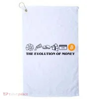 The Evolution Of Money Bitcoin Crypto Golf Towel thumb 0