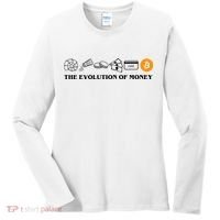 The Evolution Of Money Bitcoin Crypto Women's Long Sleeve Shirt thumb 0