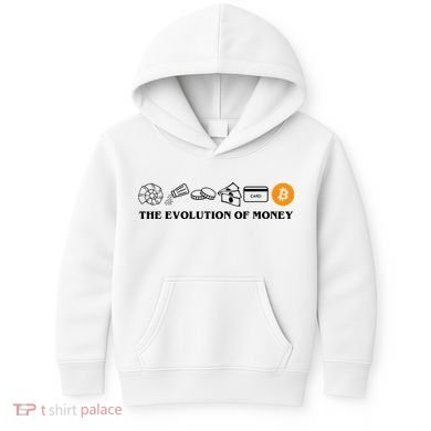 The Evolution Of Money Bitcoin Crypto Kids Hoodie