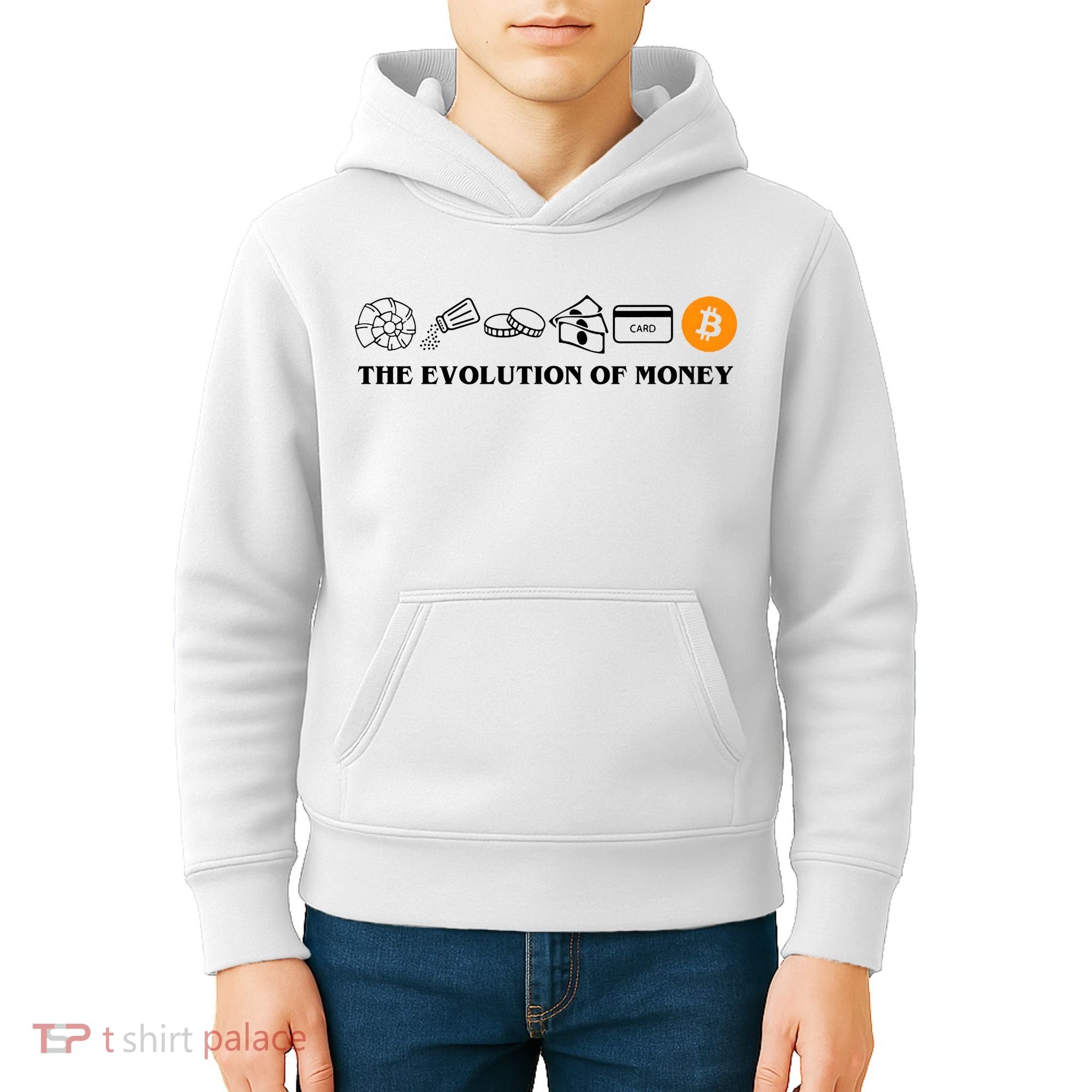 The Evolution Of Money Bitcoin Crypto Kids Hoodie
