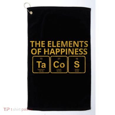 The Elements Of Happiness Taco Lover Golf Towel