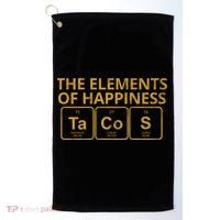 The Elements Of Happiness Taco Lover Golf Towel thumb 0
