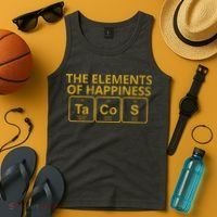 The Elements Of Happiness Taco Lover Tank Top thumb 4