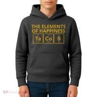 The Elements Of Happiness Taco Lover Kids Hoodie thumb 4