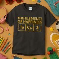 The Elements Of Happiness Taco Lover Kids T-Shirt thumb 3