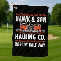 Truck Enthusiast Our Dedication Is Over The Top Funny Golf Towel thumb 1