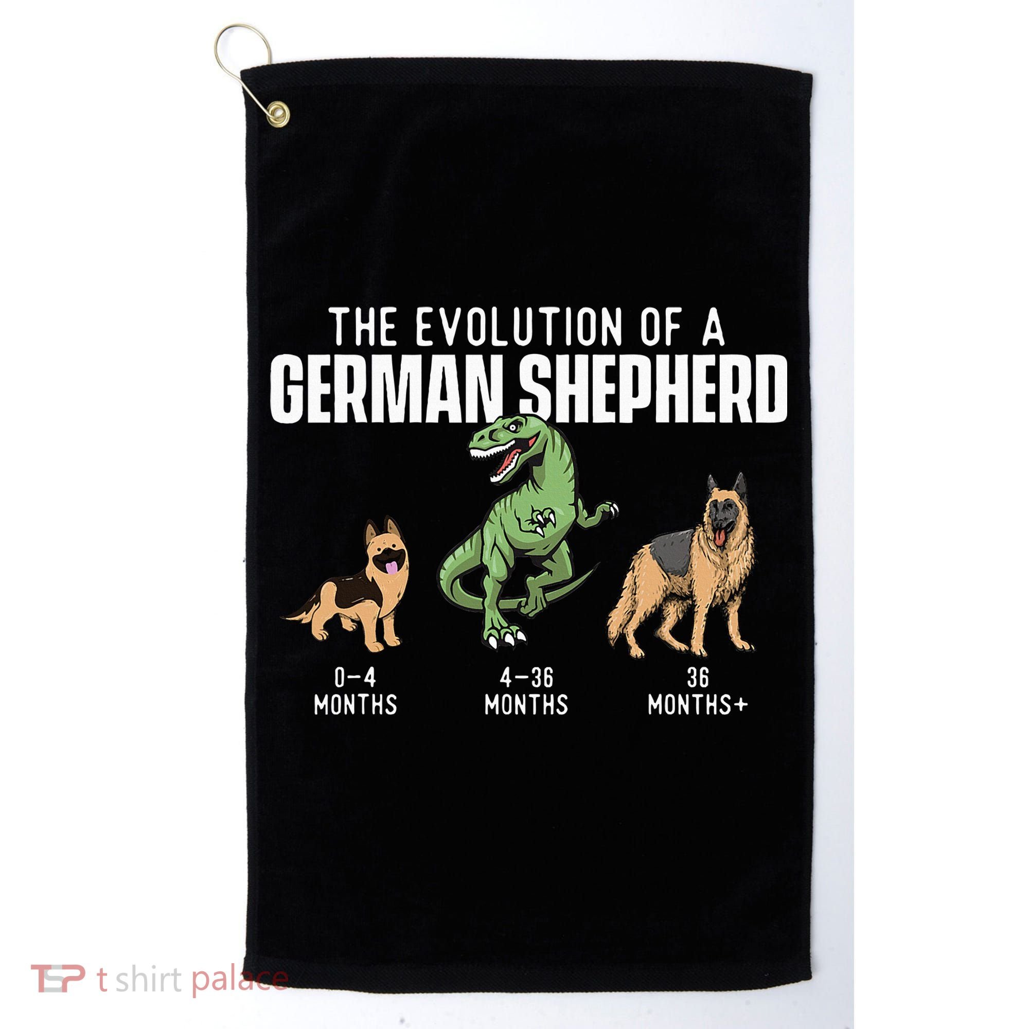 The Evolution Of A German Shepherd Dog Owner Golf Towel