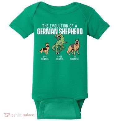 The Evolution Of A German Shepherd Dog Owner Baby Bodysuit