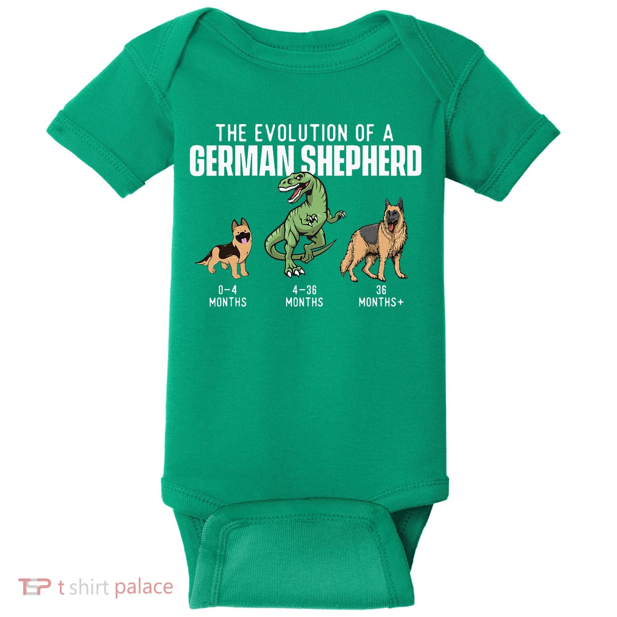 The Evolution Of A German Shepherd Dog Owner Baby Bodysuit
