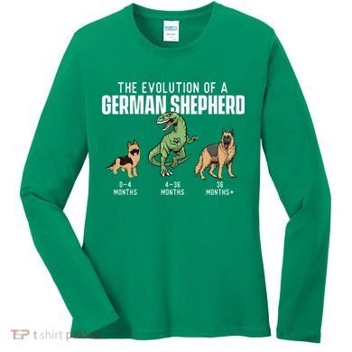 The Evolution Of A German Shepherd Dog Owner Women's Long Sleeve Shirt