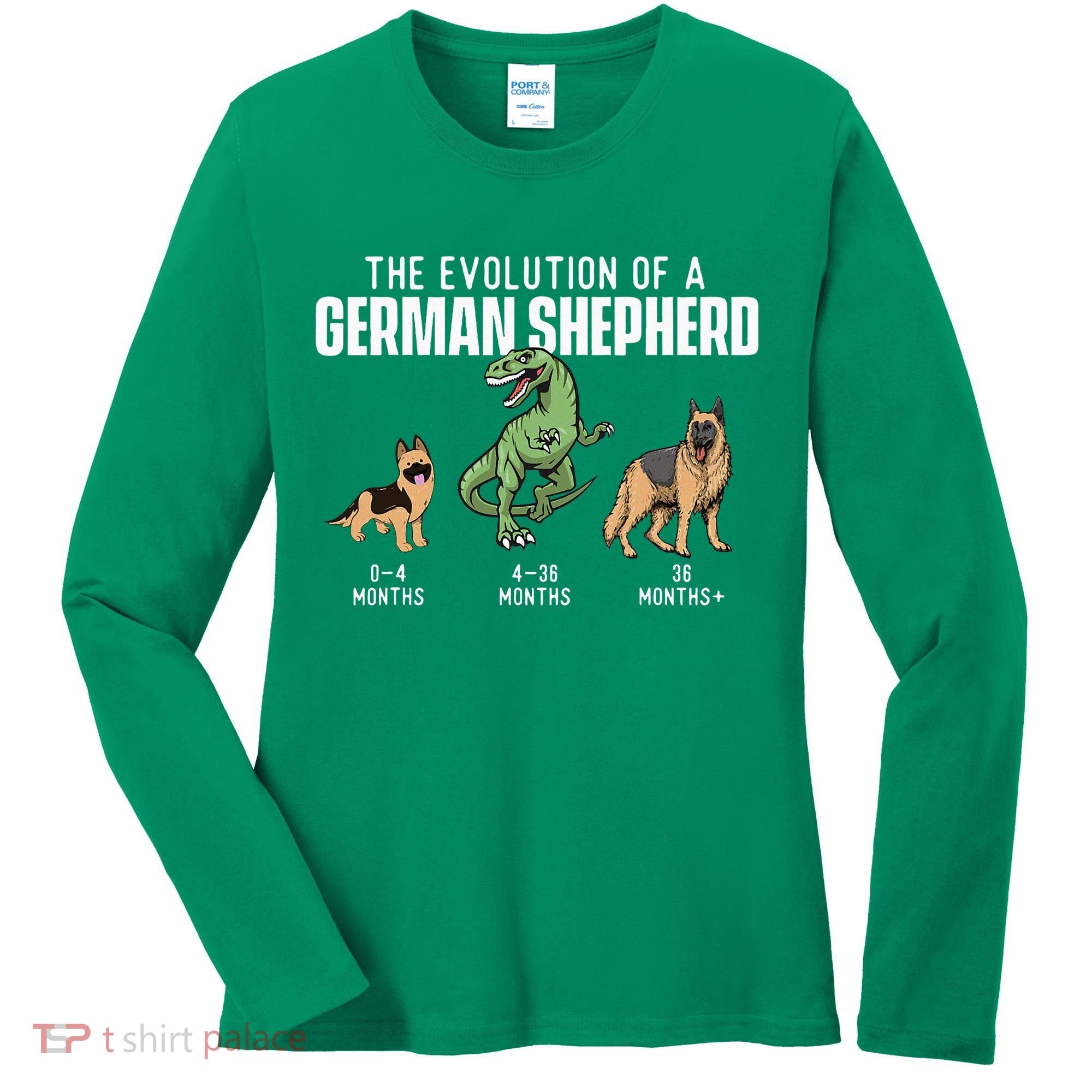 The Evolution Of A German Shepherd Dog Owner Women's Long Sleeve Shirt