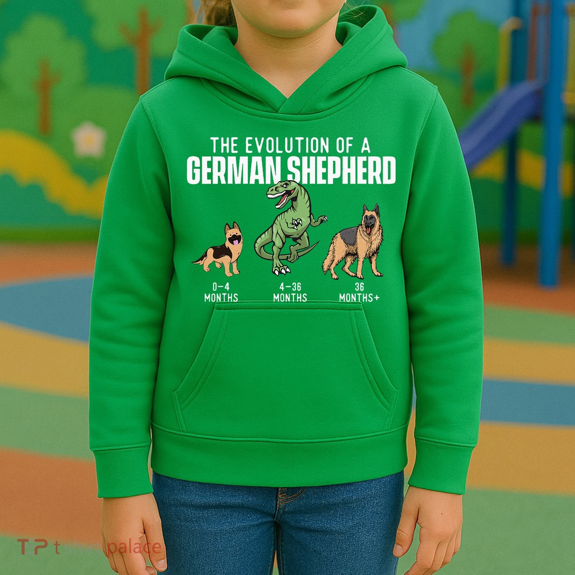The Evolution Of A German Shepherd Dog Owner Kids Hoodie