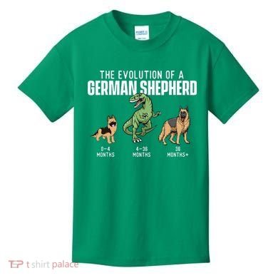 The Evolution Of A German Shepherd Dog Owner Kids T-Shirt