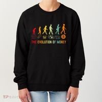 The Evolution Of Money Bitcoin Btc Crypto Cryptocurrency Women's Sweatshirt thumb 0