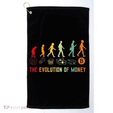 The Evolution Of Money Bitcoin Btc Crypto Cryptocurrency Golf Towel