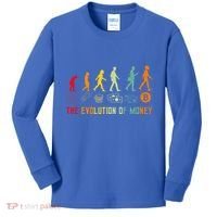The Evolution Of Money Bitcoin Btc Crypto Cryptocurrency Kids Long Sleeve Shirt thumb 0