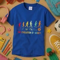 The Evolution Of Money Bitcoin Btc Crypto Cryptocurrency Kids T-Shirt thumb 3