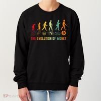 The Evolution Of Money Bitcoin Btc Crypto Cryptocurrency Women's Sweatshirt thumb 0