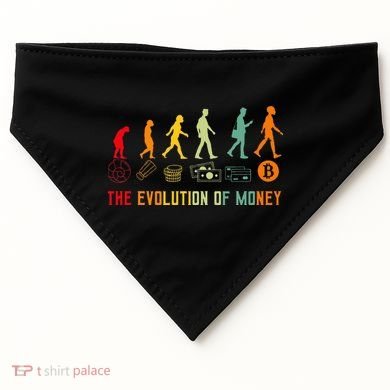 The Evolution Of Money Bitcoin Btc Crypto Cryptocurrency USA-Made Doggie Bandana