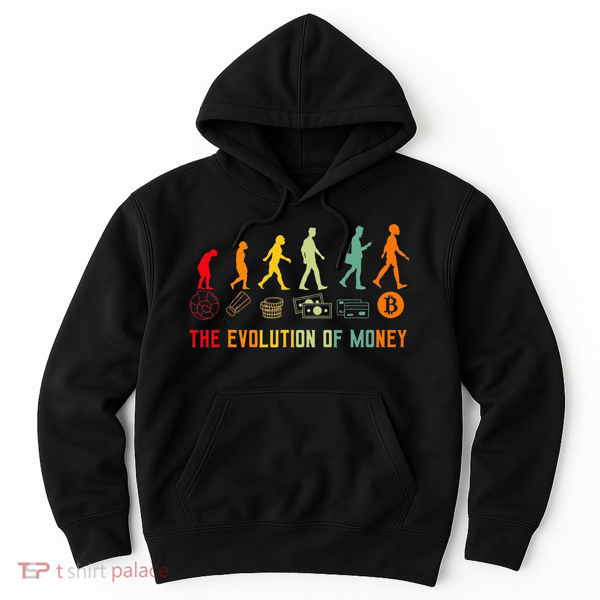The Evolution Of Money Bitcoin Btc Crypto Cryptocurrency Hoodie